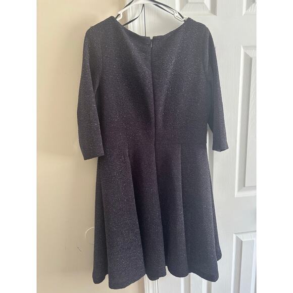 Eliza J embellished sparkle knit fit & flare dress steel grey sz 14 - Picture 8 of 12